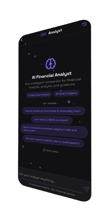 AI Financial Analyst on mobile